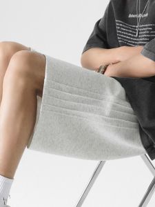 Quần Short Thể Thao Mùa Hè Cho Nam 220g Quần Dài Năm Điểm Màu Trắng Xám Quần Dài Sọc Mỹ Quần Dài Vừa Vặn