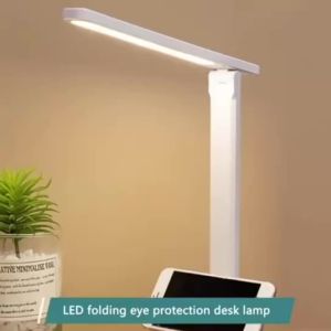 LED Foldable Desk Lamp with 3 Stepless Dimming Touch Controls Eye-Care Reading Light Adjustable Bedside Night Light