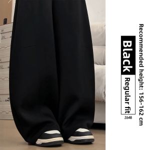 YAYANGREN | Black Relaxing Oversized Wide Leg Sweater Pants