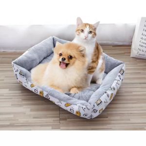Dog Bed Pet Bed Cat Soft Fabric Cushion Sleeping Bed Dog Bed Washable Pet Accessories Puppy Bed Soft Mat