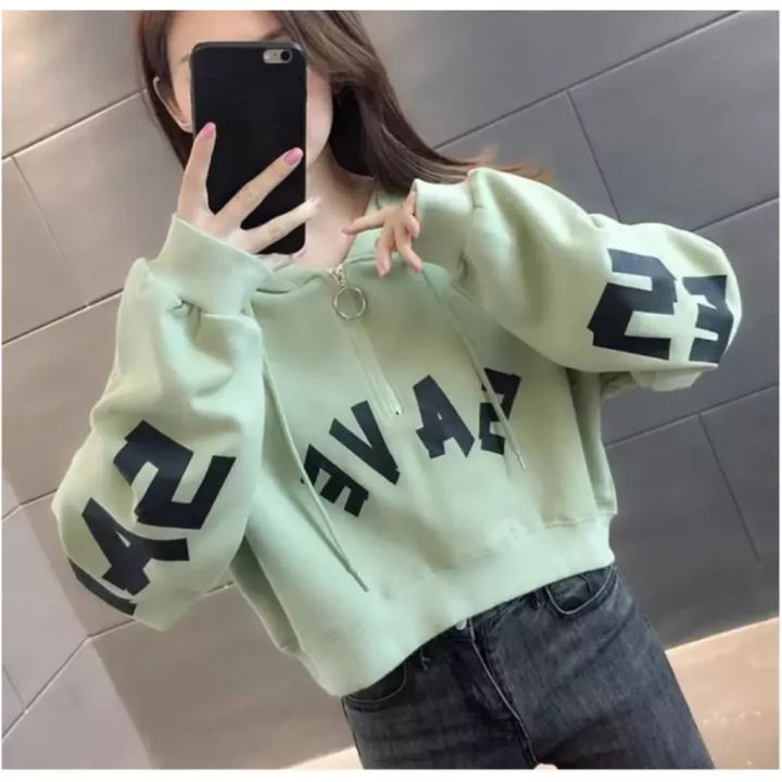 Jaket cheap crop hoodie