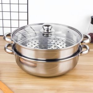 Stainless Steel Durable Home Use Small Single Layer Steaming Pot