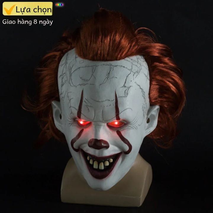 Joker Easter Penny Rubber Terrifying Face LED Luminous Earphones Halloween Role Playing Batman Villain Party Theme