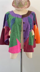 เสื้อผ้าฝ้าย เสื้อคลุมผ้าฝ้าย งานฝีมือพิเศษ มีแบบละตัว สไตล์โบฮีเมียน ทรงแขนกว้าง ปะตัวปลาแต่งพู่