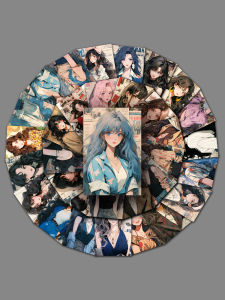 Retro Hong Kong Style Girl Cartoon Stickers 100 Pcs Decorative Decals for Laptop Water Cup Scrapbooking Business Supplies