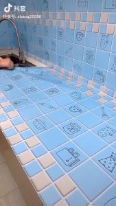 Stiker Dapur Dan Kamar Mandi Anti Minyak Anti Air Bahan Alumunium Foil Stiker Dapur Ukuran 60Cm X 5M Wallpaper Dinding Stiker Dapur RAINBOW STORE HOME