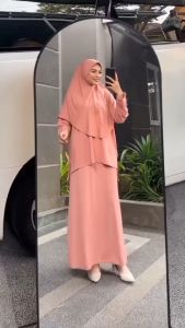 Sonia Set Bergo 2in1 Bahan Jersey Setelan Wanita Kekinian 2025 TikTok setelan brended tiktok