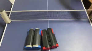 Portable Table Tennis Set with Retractable Net 2 Rackets & 3 Balls Foldable Ping Pong Set for Home School Office Indoor Outdoor