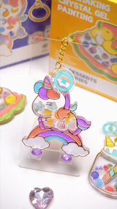 Sun Catcher Craft Kit for Kids Window Art Unicorn Stained Glass Kit Unicorn Girls Toys Birthday Gift Art and Crafts DIY Suncatcher Kit for Kids