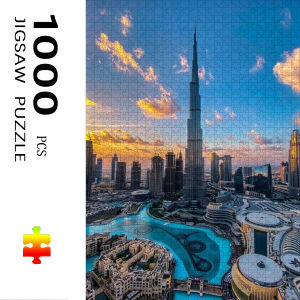 1000 pcs Bustling Burj Khalifa City Landscape Jigsaw Puzzle Home Decor Adults Games Floor PuzzlesEducational Toys for Kids