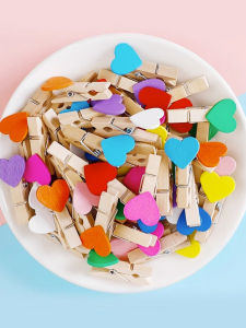 Colorful Wooden Wall Hanging Photo Clips
