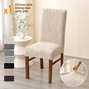 Vỏ Bọc Ghế Bằng Vải Jacquard Co Giãn Màu Trơn Vỏ Bọc Ghế Co Giãn Bền Bỉ Cho Nhà Bếp Tiệc Tại Nhà - Bộ 1/2/4 Miếng Bảo Vệ Ghế