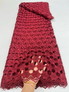 2026 Premium African Guipure Cord Lace With Flower Nigerian Luxury Evening Dress Pure Water Soluble Lace Fabric For Woman
