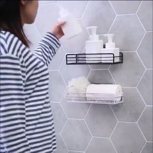 Kệ đa chức năng phòng tắm chữ nhật đựng phụ gia gắn tường đựng nhiều thứ đồ nhà nấu ăn không rỉ