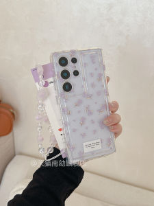 เคสโทรศัพท์ Samsung S25 Ultra รุ่นใหม่ S24U รุ่น S25 Edge ป้องกันการตกหล่น สีม่วง สัมผัสได้ดีพร้อมสายสะพายกระเป๋า ทนทานต่อการกระแทก