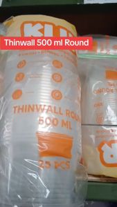 P2 JOLIE/Twinwall klir Round Mangkok Plastik Bulat/ UK 200 ML 300 ML 400 ML /Mangkok/Bowl Plastik Makan/isi 25 pcs
