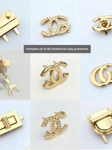Handcrafted Metal Lock Buckle Hardware Accessories for DIY Woven Bag Twist Lock Snap Buckle Small Fragrance Decorative Ring