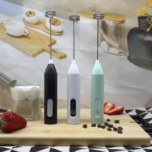 USB Rechargeable Wireless Milk Frother With Three Speed Settings Suitable For Coffee Matcha And Baking A Kitchen Essential.