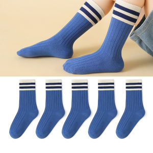 Six-Finger Mouse Childrens Mid-Calf Socks Cotton Polyester Spandex Blend Comfortable Breathable School Socks for Boys And Girls
