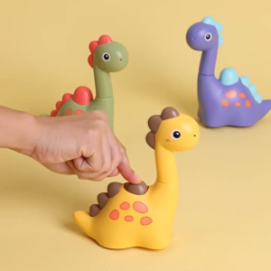 Mobil Mainan Dinosaurus Tekan & Luncur untuk Bayi 6 Bulan+ - Bahan Ramah Lingkungan Putar 360° Efek Suara Lucu Toys bayi  mainan
