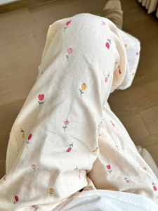 DAISONG | Light Sweet and Cute Loose Large Size Cotton Silk Pajama Pants