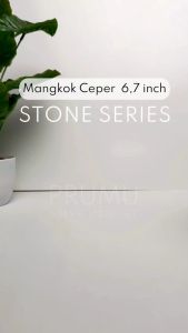 PRUMU Melamine Stone Mangkok Ceper 6.7 inch - Mangkok Saji - Mangkok Kuah - Mangkok Cafe - Mangkok Restoran - Mangkok Hotel - Golden Dragon W7007A