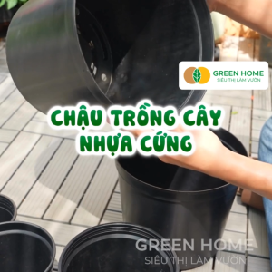 3 Chậu nhựa trồng cây Greenhome 18X16cm nhựa cứng Thoát nước tốt Đa dạng kích thước trồng cây hoa kiểng lá