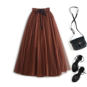 SANGMAN | Loose A-Line Tulle Mesh Skirt