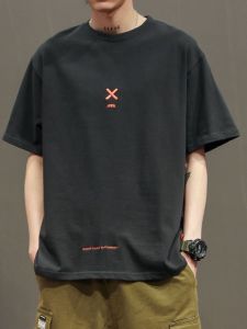 เสื้อยืดแขนสั้นผู้ชาย ทรงหลวม ลำลอง ฤดูร้อน แฟชั่น เสื้อผ้าสามชิ้น สำหรับคู่รัก แบรนด์ INS Trendy Casual Wear