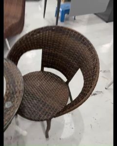 KRUZO BIRKIN PE Rattan Patio Outdoor Table and Chairs