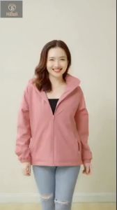 Áo Khoác Gió Nữ Cao Cấp  Áo Gió Nữ 2 Lớp Chống Nước  Áo Khoác Có Mũ Tháo Rời Chất Gió Tráng Bạc Chống Nước Chống Gió Chống Nắng