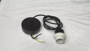 1.5M Black White Gold Extension Hanging Lantern Cord Cable E27 Bulb Socket With Ceiling Plate For Pendant Lighting Lamp Shade