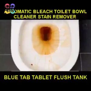 Automatic Bleach Toilet Bowl Cleaner Stain Remover Blue Tab Tablet Flush Deodorizes Toilet Deodorant