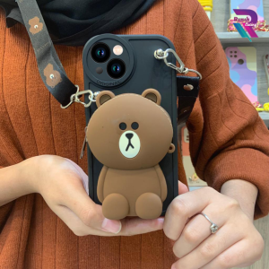 RC Case Dompet Karakter case oval Casing hp kompatibel untuk Iphone 6 7 8 PLUS XR 11 12 13 all type