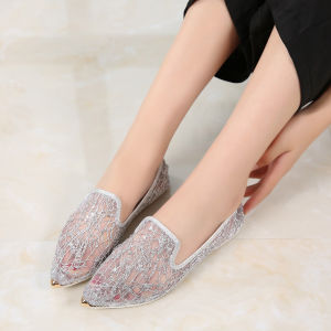 Womens Flat Mesh Sandals Breathable Hollow out Work Shoes Comfortable Slip-On round Toe Low CutTPR Outsole Fashionable Summer Sandals