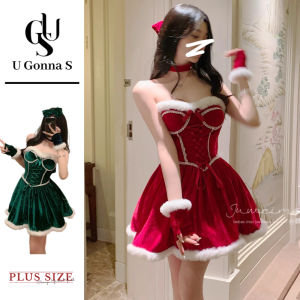 Christmas Sleepwear for Women Dress Red Sleeveless Push Up Lingerie Nightwear Fashion 2025 New Design Elastic Party Christmas Gift Green