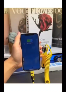 Kabel Data / cable Charger Premium Spring 4 in 1 Fast Charging 15 Meter 65W kabel spiral fastcharging