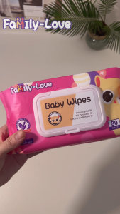 Sweet Delights Scent Baby Wipes 80 Sheets Baby Wet Wipes with Lid Soft & Moist Wet Tissue for Baby | Family-Love
