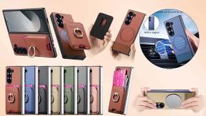 CHUBAN | Magnetic 2 In 1 For Magsafe Case Wallet Stand For Samsung Galaxy Z Fold 8 Ultra 7 6 5 4 3 Phone Cover With Anti-slip Card Holder