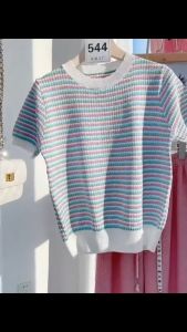 Áo len tay bồng kẻ ngang 2 màu chất len mềm mịn cực xinh dành cho bạn Nữ LCXA167