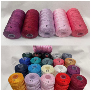New Summer Crochet Yarn 2.5mm Thin Ice Cotton Thread for Hand Knitting Bag Hat Shoes 100g Hollow Line Colorful Nylon Cord