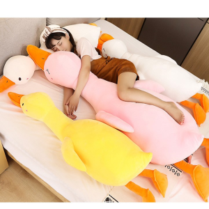 Gối ôm Vịt lười nằm ngủ Vịt trầm cảm vải Miniso siêu mịn Size lớn cao cấp