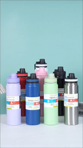 600ml/1000ml Qutdoor Sports Kettle Childrens Adult Stainless Steel Thermos Cup Vacuum Double-layer Water Bottle