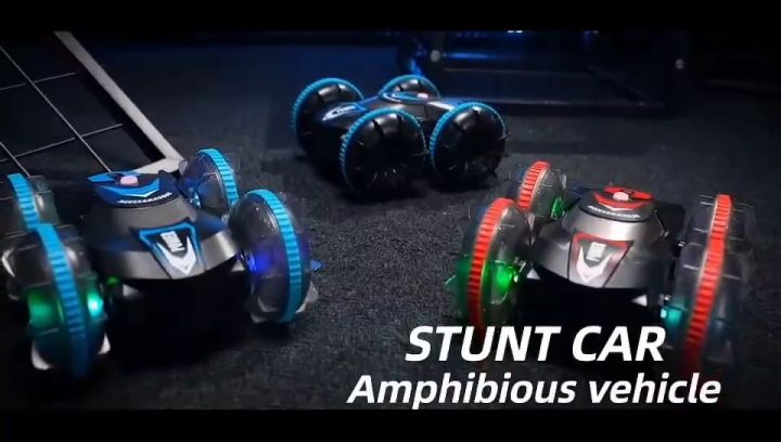【Local Delivery】Dual rc Amphibious Remote Control Car Waterproof GHz  Remote Control Boat for Kids, All Terrain RC Stunt Car Off Road 4WD Remote 