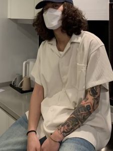 Summer Thin Top: Retro Loose Non-Ironing Short Sleeve Shirt