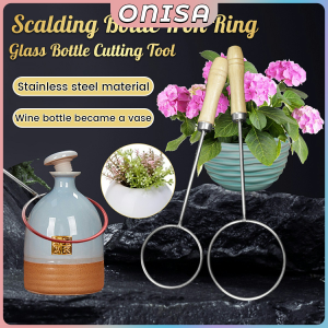 Onisa 6.5/8.5cm Stainless Steel Bottle Ring Cutter Scalding Bottle Iron Ring Wine Burning Bottle Ring Glass Bottle Cutting Tool