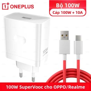 Sạc OnePlus Chính Hãng 100W 80W Adapter USB Với Cáp Type C 10A Sạc Nhanh SuperVOOC Dành Cho Oppo Realme OnePlus 15 13 12 11 Pro