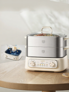 Supor | 0-Coating Stainless Steel Large Capacity Multifunctional Smart Electric Steamer