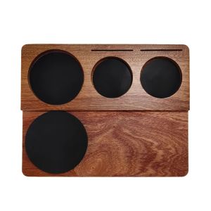 Trạm Nén Cà Phê Espresso Bằng Gỗ Sapele Giá Đỡ Portafilter Đa Năng Kèm Đế Nén Và Giá Đỡ Dành Cho Phụ Kiện Cà Phê 51mm 54mm 58mm Dành Cho Barista.