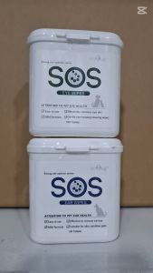 Khăn ướt lau mắt lau tai cho chó mèo SOS hộp 100 miếng - Nuôi Pet Shop